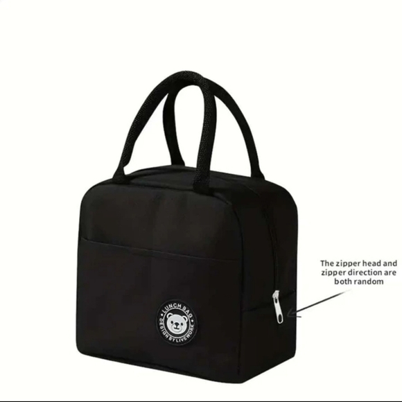 Insulated Lunch Box Bag 24"×20" Black - Picture 9 of 12
